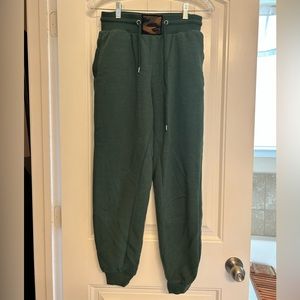 Green sweatpants